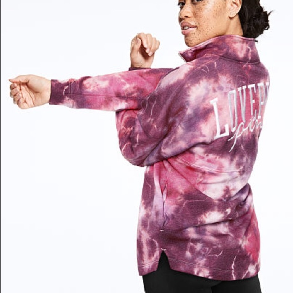 FOR MY BFF💗VS PINK PURPLE & PINK TIE DYE CREW - Picture 4 of 7